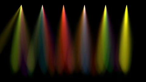 Multicolor spotlights, color illumination, alpha channel Stock Footage 259155458
