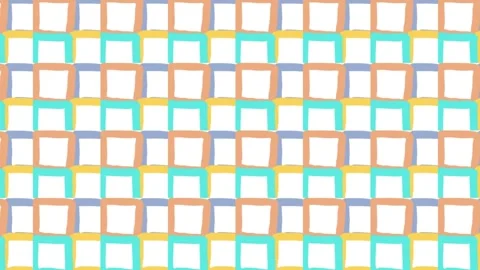 Multicolor square line art pattern, motion Video stock 274539106