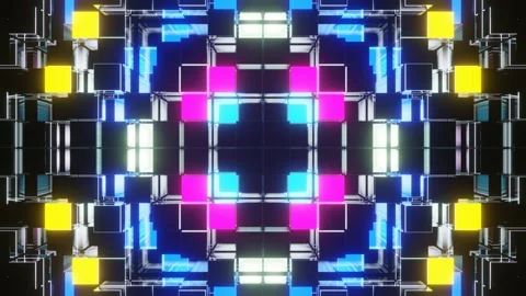 Multicolor Square Strobe Background VJ Loop in 4K Stock Footage 256026203