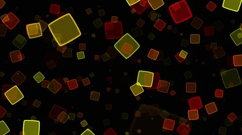 Multicolor Squares Flying Through Space. Seamless loop. Stock Footage 68311210