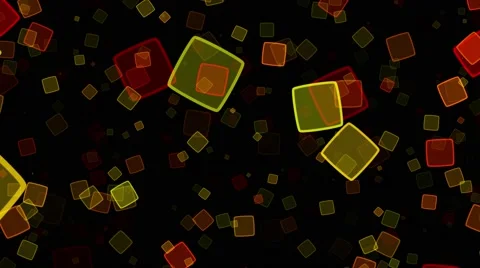 Multicolor Squares Flying Through Space. Seamless loop. Stock Footage 68311223