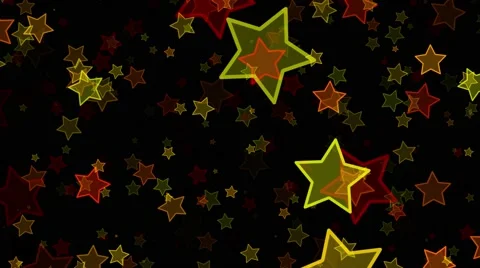 Multicolor Stars Rotating Through Space. Seamless loop. Stock Footage 68311171