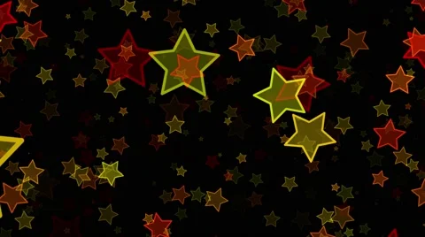 Multicolor Stars Rotating Through Space. Seamless loop. Stock Footage 68311179