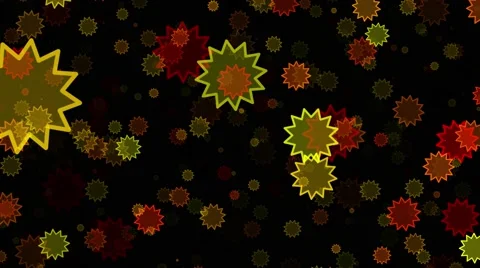Multicolor Stars Rotating Through Space. Seamless loop. 動画素材 68311201