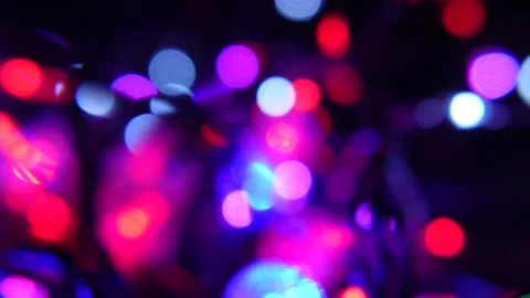 Multicolor string lights used for Christmas and New Year decorations Stock Footage 321549448