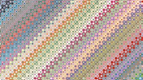 Multicolor striped background with undulating diagonal lines and circles. Stock Footage 234841543