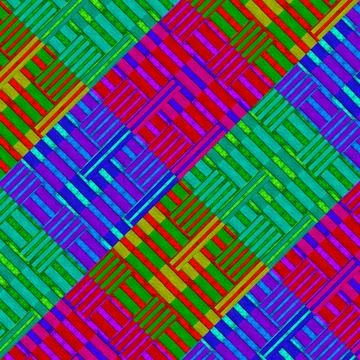 Multicolor Striped Geometric Pattern Digital art technique modern stripe g... Stock Photos