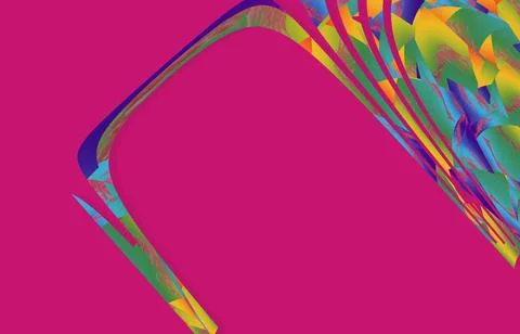 Multicolor stripes pattern design illustration vibrant pink background vale.. Stock Illustration