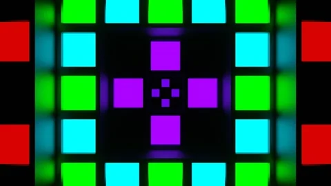 Multicolor Strobe Lights System Background VJ Loop in 4K Video stock 277720988