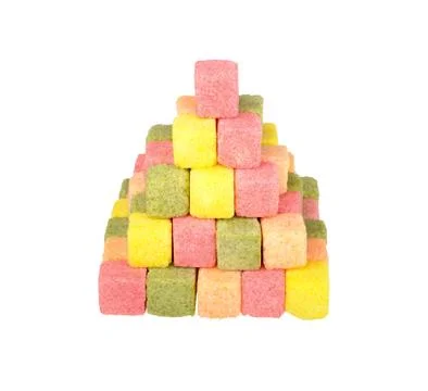 Multicolor sugar isolated on a white background Stock Photos