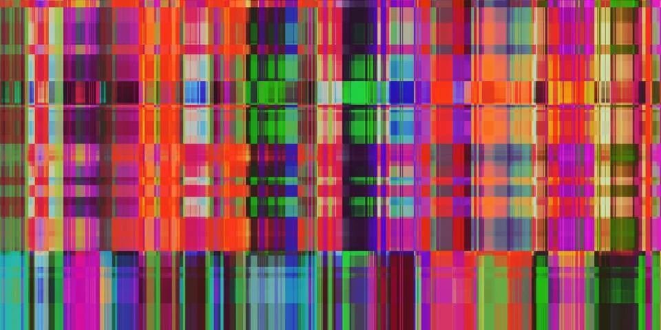 Multicolor Summer Candy Lines Distortion Screen Texture. Colorful Noise Backg Illustrazione stock