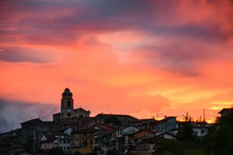 Multicolor sunset Foto stock