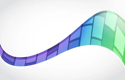 Multicolor tech wave illustration design Ilustración de archivo