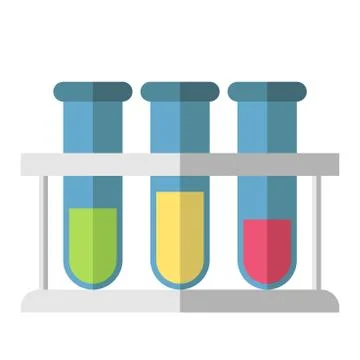 Multicolor test tubes isolated Stock Illustration