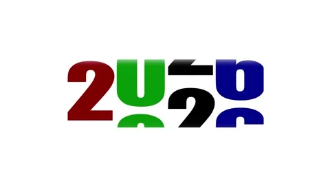 Multicolor text 2026 animation background greeting celebration happy new ye.. Stock Footage 323112062