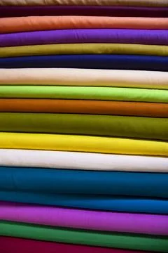 Multicolor textile fabrics pattern texture background Foto stock