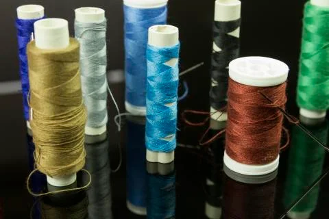 Multicolor thread Stock Photos