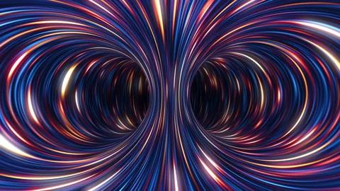 Multicolor torus with accelerated particles, loopable motion background Stock Footage 186944309