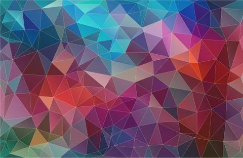 Multicolor triangle mosaic abstrat background. Geometric pattern gradients. Illustrazione stock