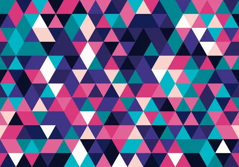 Multicolor Triangle repeat pattern design decoration. decorative Stock-Illustration