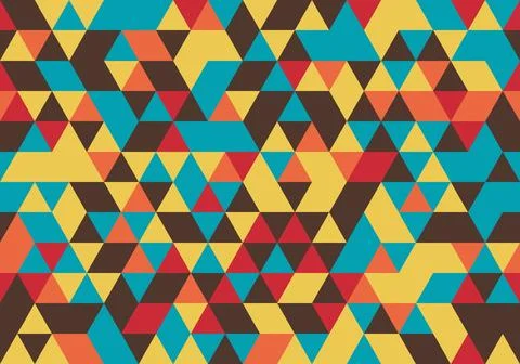 Multicolor Triangle repeat pattern design decoration. vector abstract Stock Illustration