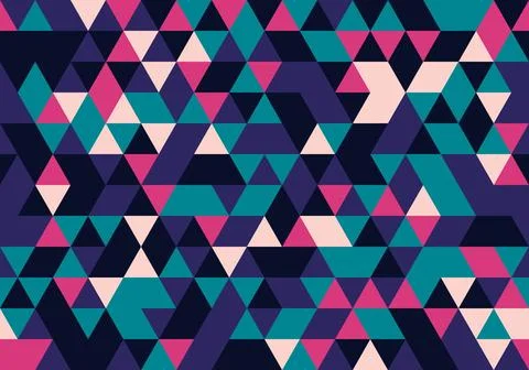 Multicolor Triangle repeat pattern design decoration. background seamless Stock Illustration