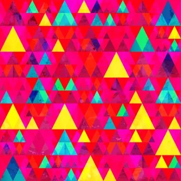Multicolor triangle seamless pattern Stock Illustration