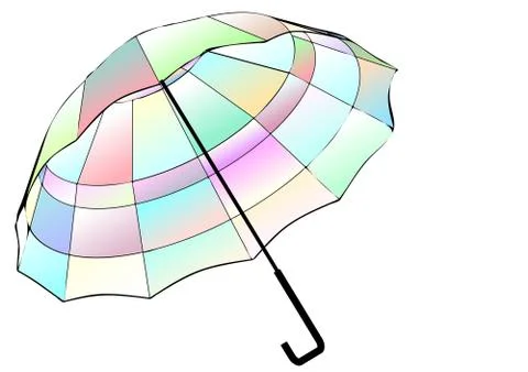 Multicolor umbrella Stock Illustration