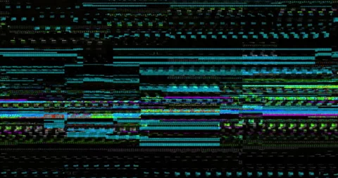 Multicolor vhs glitch noise background realistic flickering, analog vintage Stockbeeldmateriaal 300577293