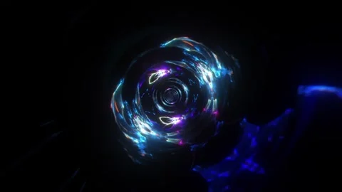 Multicolor VHS Glitch Tunnel Stock Footage 330006960