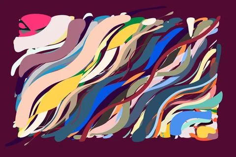 Multicolor Wave abstract art background shape. vector wavy Stock Illustration