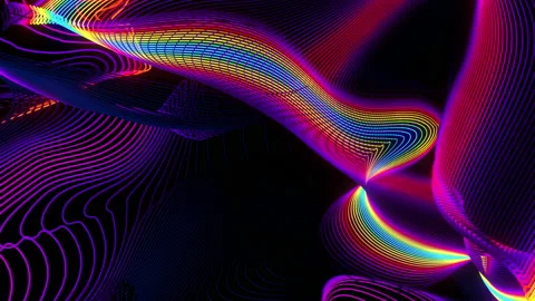 Multicolor wave Stock Footage 139703284