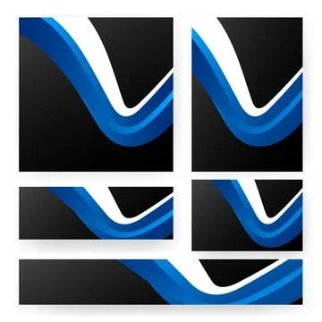 Multicolor wave texture gradient basic color set templates for business Stockillustratie