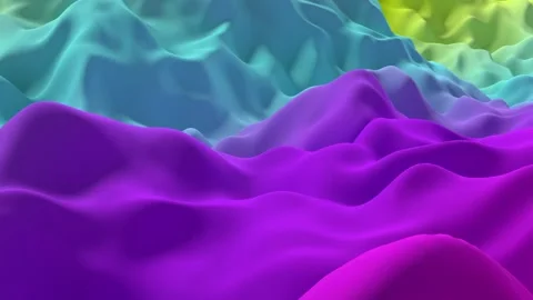 Multicolor waves abstract background loop Stock Footage 200946342