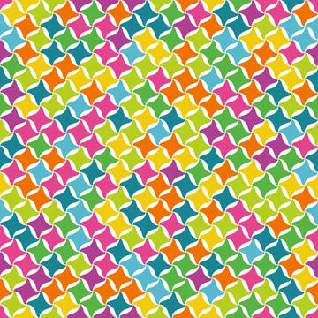 Multicolor wavy squares seamless pattern. Vector image. Stock Illustration