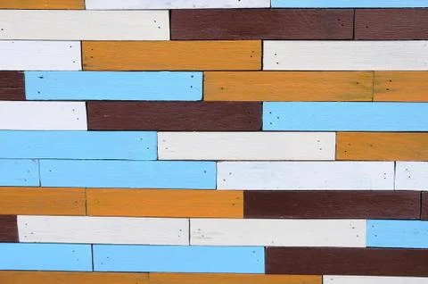 Multicolor wooden wall for background Foto stock