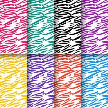 Multicolor zebra print skin vector illustration design. Illustrazione stock