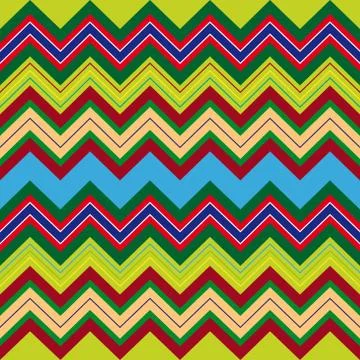 Multicolor zigzag seamless pattern Stock Illustration