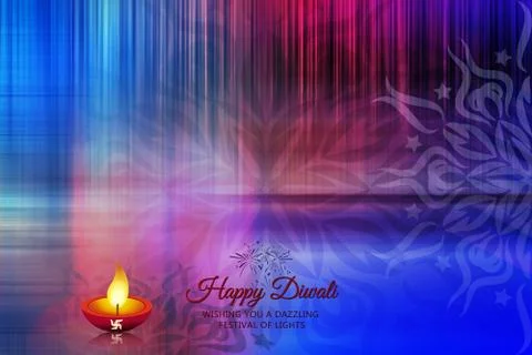 Multicolor00004violetlight1LampDiwaliDesignBackground Stock Illustration