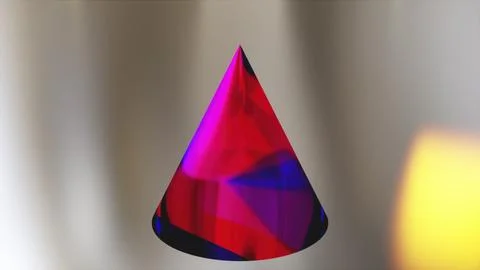 Multicolored 3d cone Illustrazione stock