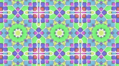 Multicolored abstract animated patterns. kaleidoscope background. 3d render Stock Footage 101439683