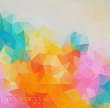 Multicolored abstract background with gradient triangle shapes Stock Illustration