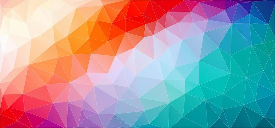 Multicolored Abstract background with gradient triangle shapes Stock Illustration