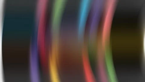 Multicolored abstract curved lines on dark background Иллюстрация