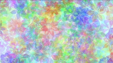 Multicolored Abstract Flowers Motion Background Stock-Footage 49050574