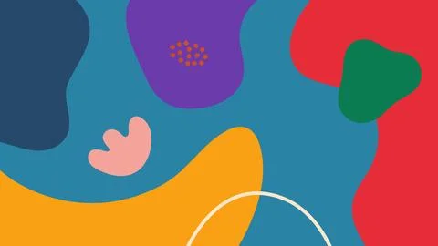 Multicolored abstract fluid blob background Stock Illustration