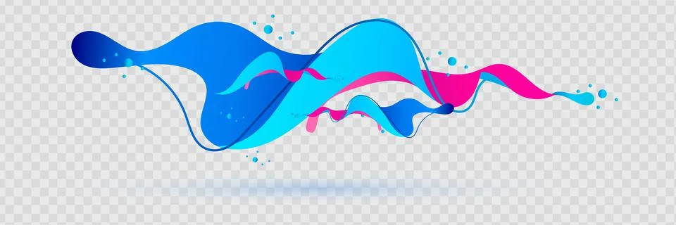 Multicolored abstract fluid sound wave. Vector illustration. Stock Illustration