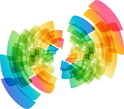 Multicolored abstract geometric circle Stock Illustration