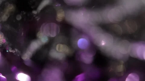 Multicolored abstract lights in motion blur black Video stock 318946460