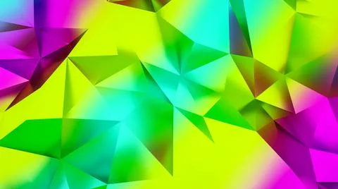 Multicolored abstract low poly background. 3d render illustration Stock Illustration